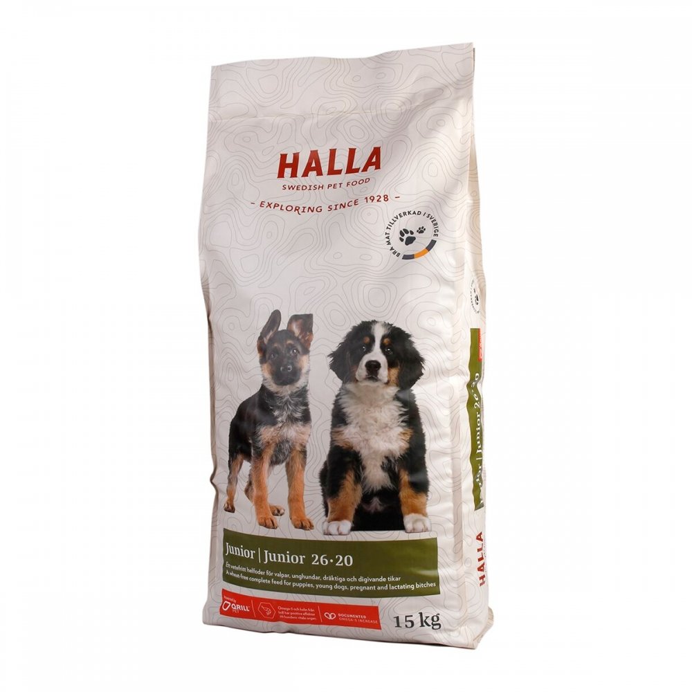 Halla Junior 26-20 (15 kg) Valp - Valpefôr - Tørrfôr til valp