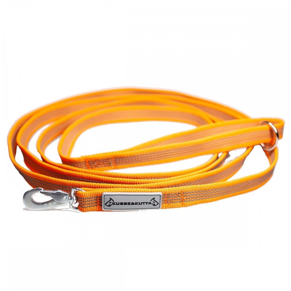 Kusse & Kutta Grip Hundebånd med BGB-hake 300 cm (Orange) Hund - Hundeutstyr - Hundebånd - Flexibånd