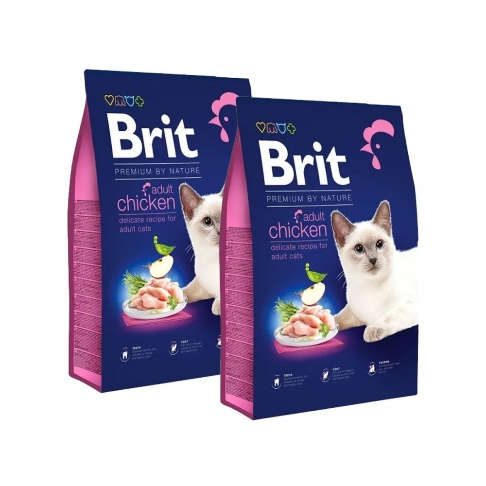 Bilde av Brit Premium By Nature Cat Adult Chicken 2x8kg