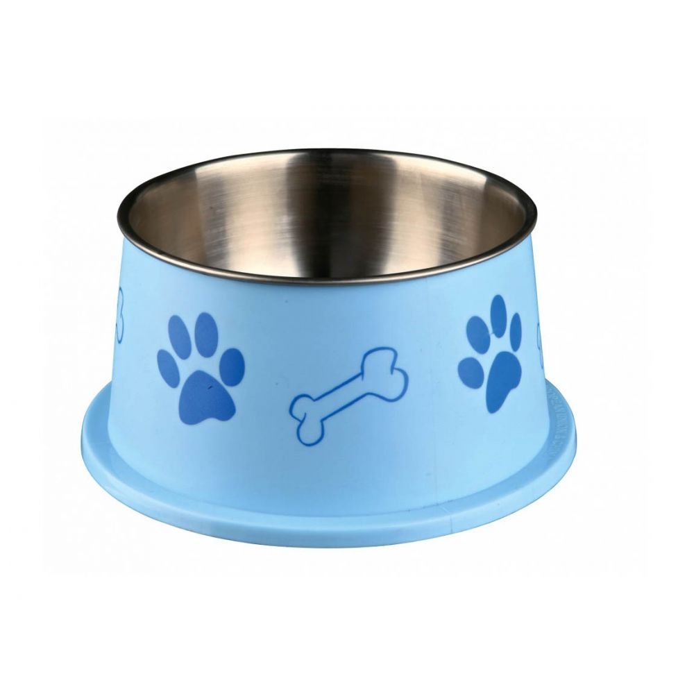 Trixie Matskål hög, rostfri plast-belagd (Steel)