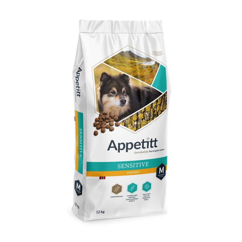 Bilde av Appetitt Dog Sensitive Medium Chicken (12 kg) - Alt til hunden