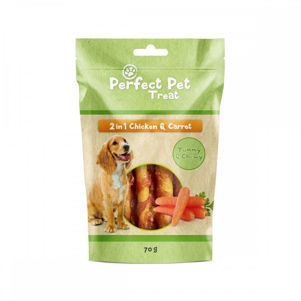 Perfect Pet 2-in-1 Chicken & Carrot 70 g Hund - Hundegodteri - Tyggepinner