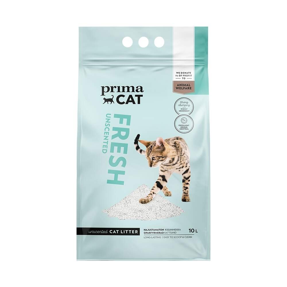 PrimaCat Fresh Unscented (10 l) Katt - Kattesand