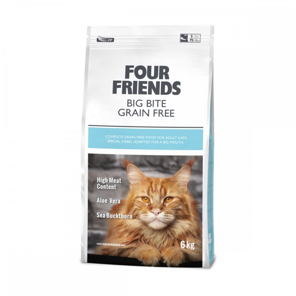 Bilde av Fourfriends Cat Big Bite Grain Free (6 Kg)