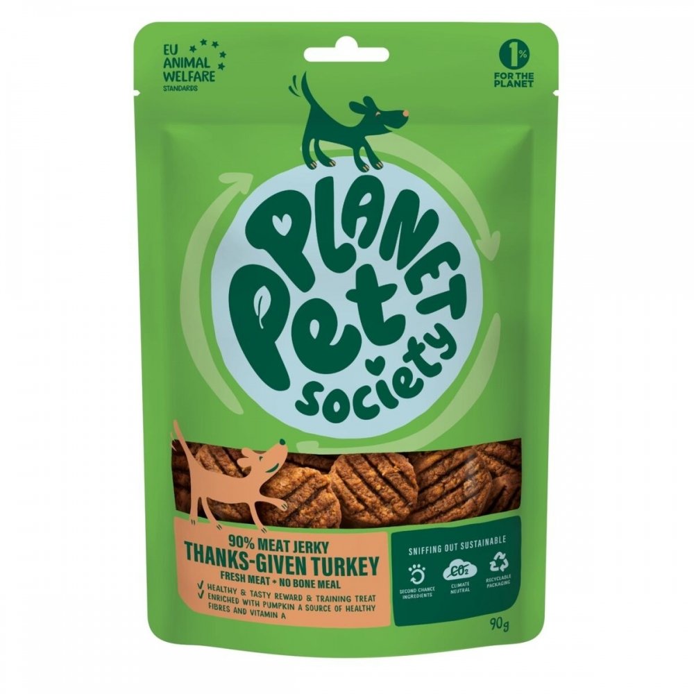 Bilde av Planet Pet Society Dog Jerky Hundegodteri Kalkun 90 g - Alt til hunden