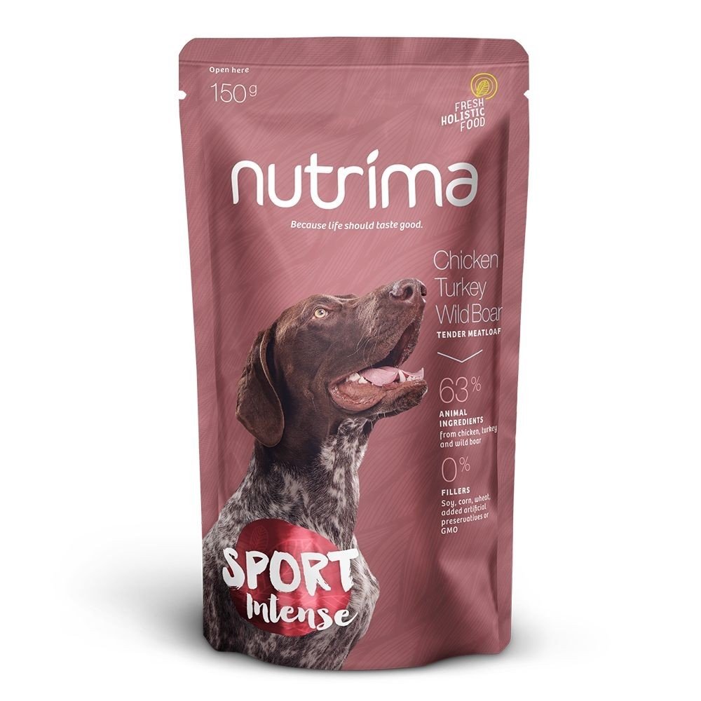 Nutrima Sport Intense Kylling, Kalkun & Vildsvin 150 g Hund - Hundemat - Våtfôr