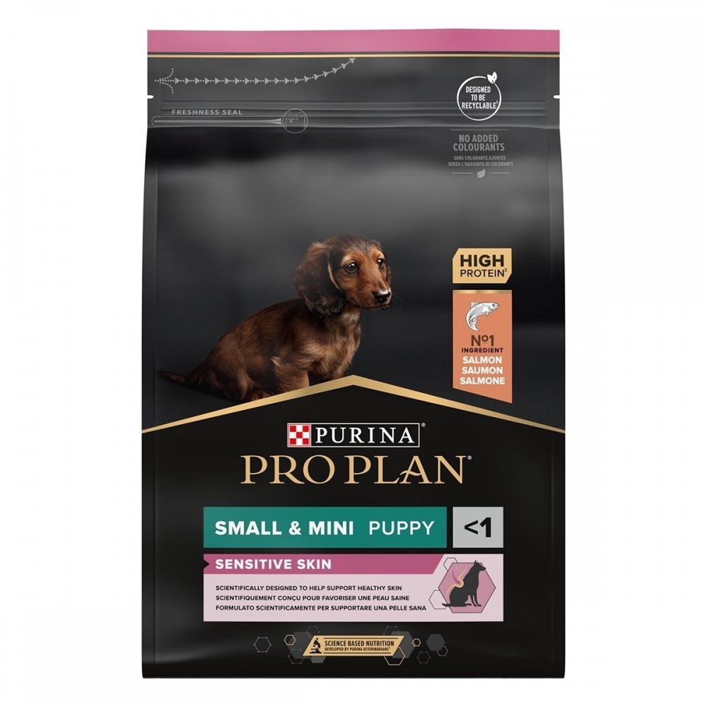 Purina Pro Plan Puppy Small & Mini Sensitive Skin Salmon 3 kg Valp - Valpefôr - Tørrfôr til valp