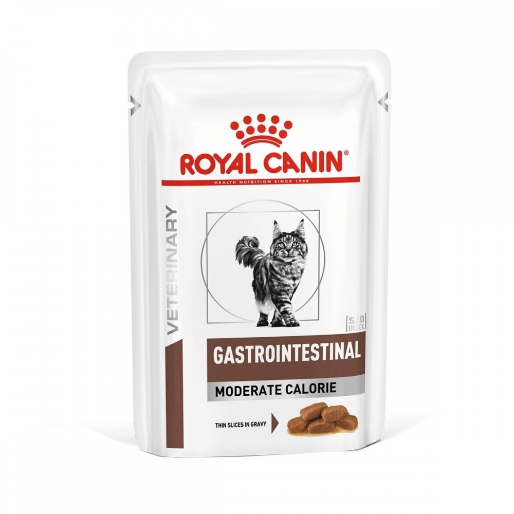 Royal Canin Veterinary Diets Cat Gastrointestinal Moderate Calorie 12x85 g Veterinærfôr til katt - Mage-  & Tarmsykdom