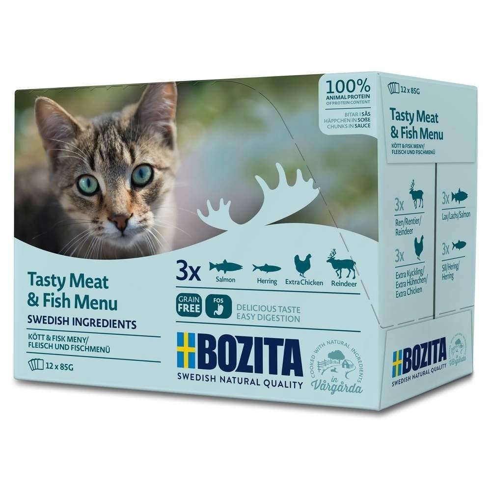 Bozita Multibox med Kjøtt & Fisk 12x85 g Katt - Kattemat - Våtfôr