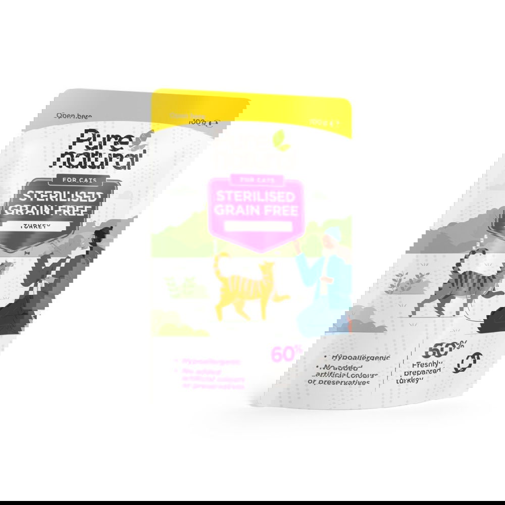 Purenatural Cat Adult Grain Free Sterilized Kalkon 100 g