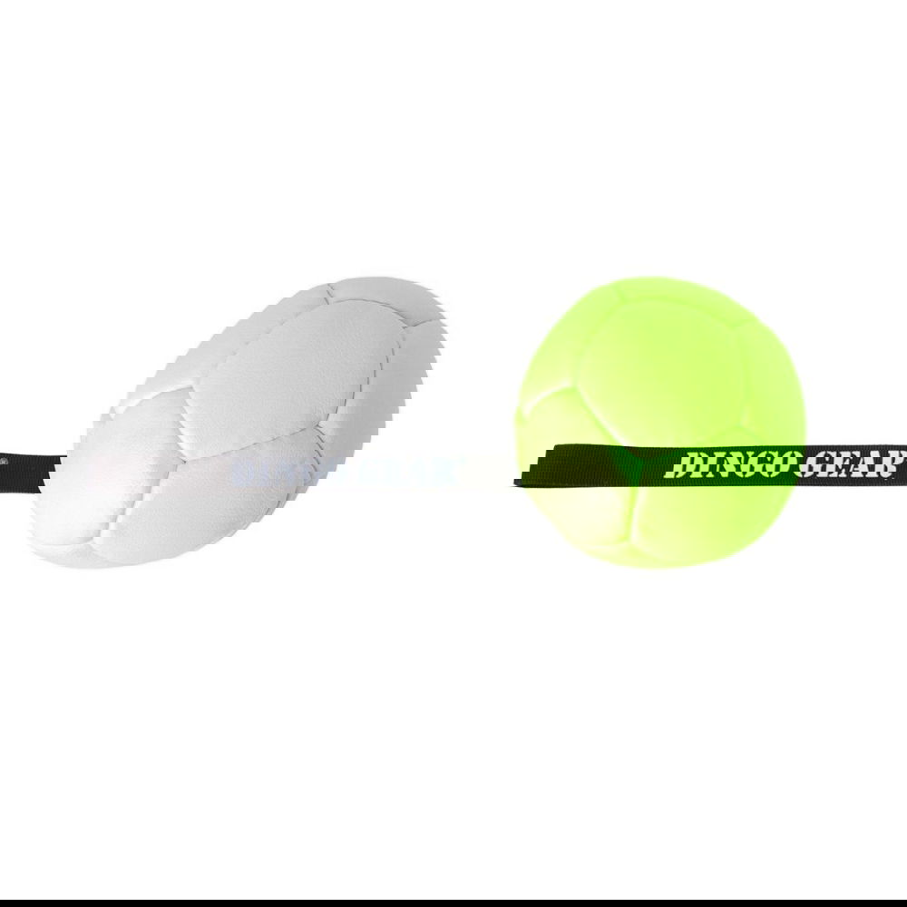 Dingo Gear Eco Hundeball i Nylon med Håndtak 13 cm (Grønn)