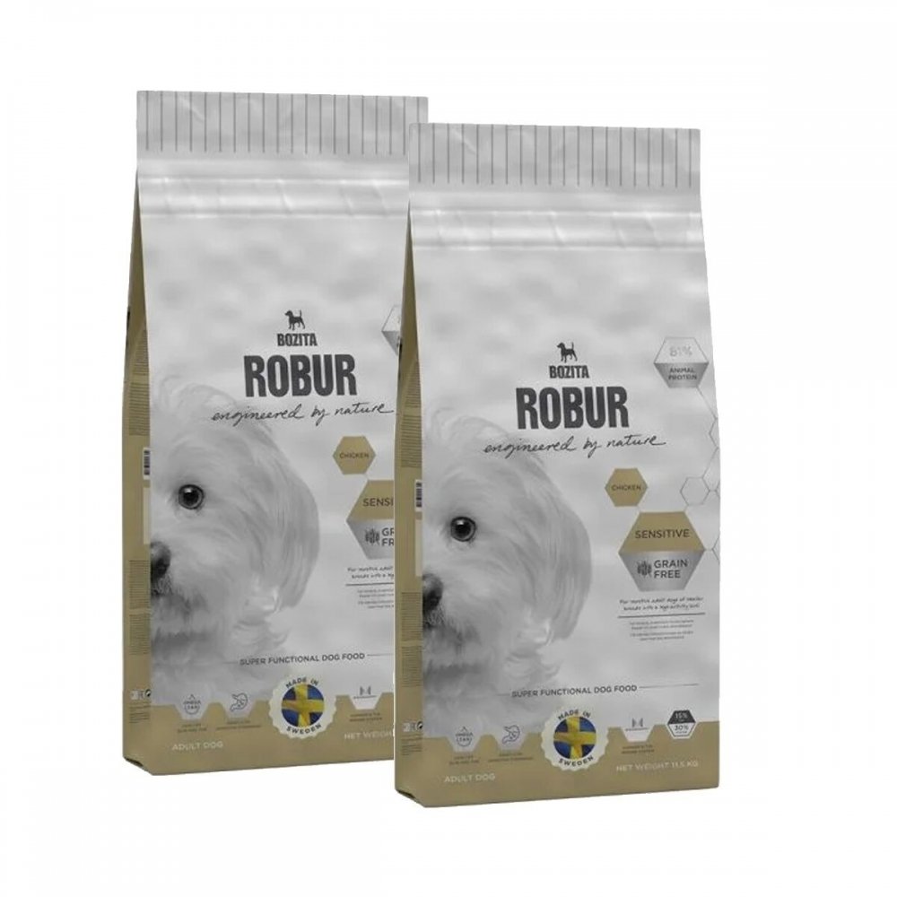 Robur Sensitive Grain Free Chicken 2x11,5kg Hund - Hundemat - Tørrfôr