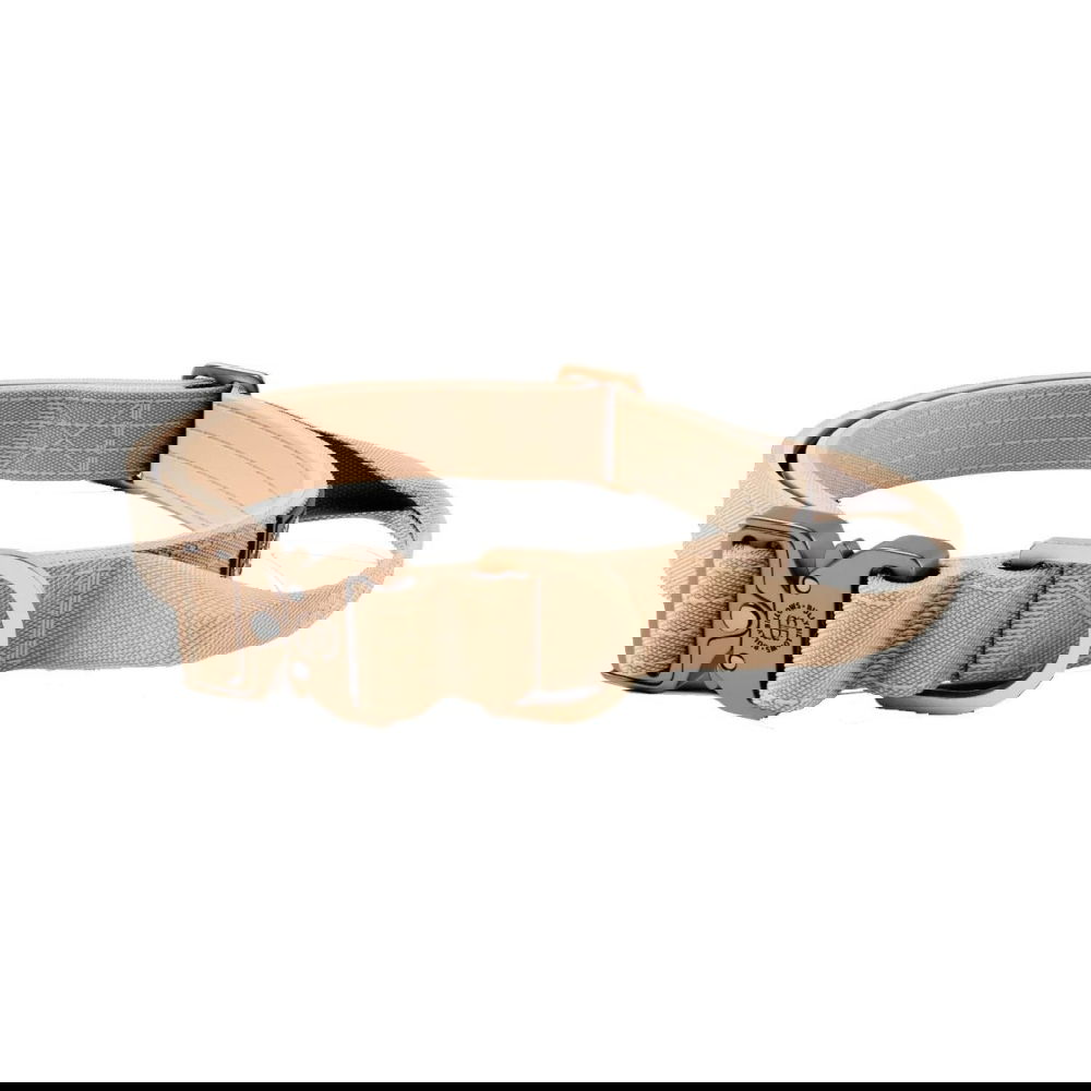 BullyBillows Combat Hundehalsbånd med Håndtak Beige XS 2,5 cm