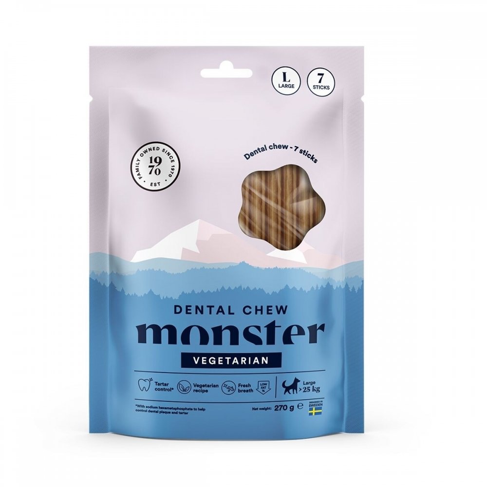 Bilde av Monster Dog Dental Chew Vegetarian Large (7-pack)