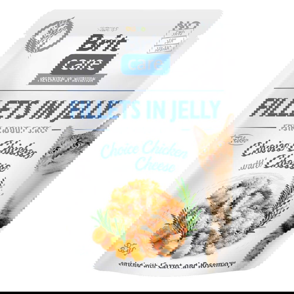 Brit Care Cat Jelly kylling filé & ost i gelé 85 g