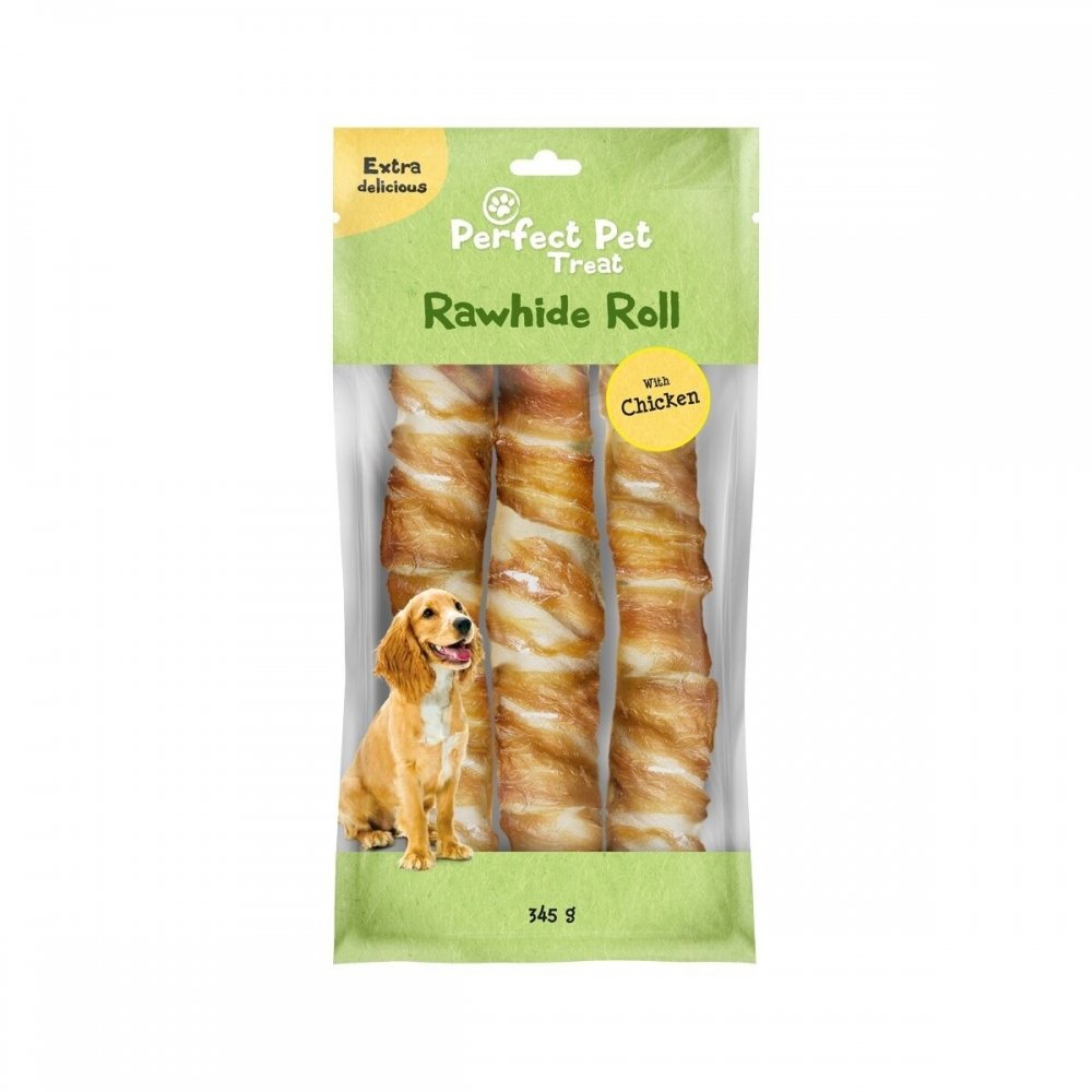 Perfect Pet Tyggrulle Chicken Wrap 26 cm 3-pack Hund - Hundegodteri - Hundebein