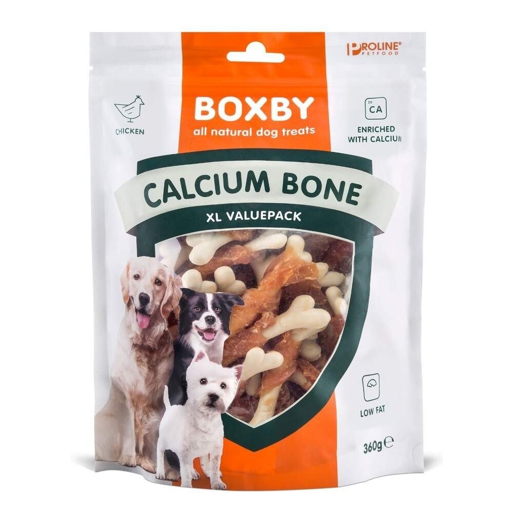 Boxby Calcium Bones Kylling 360 g Hund - Hundegodteri - Godbiter til hund