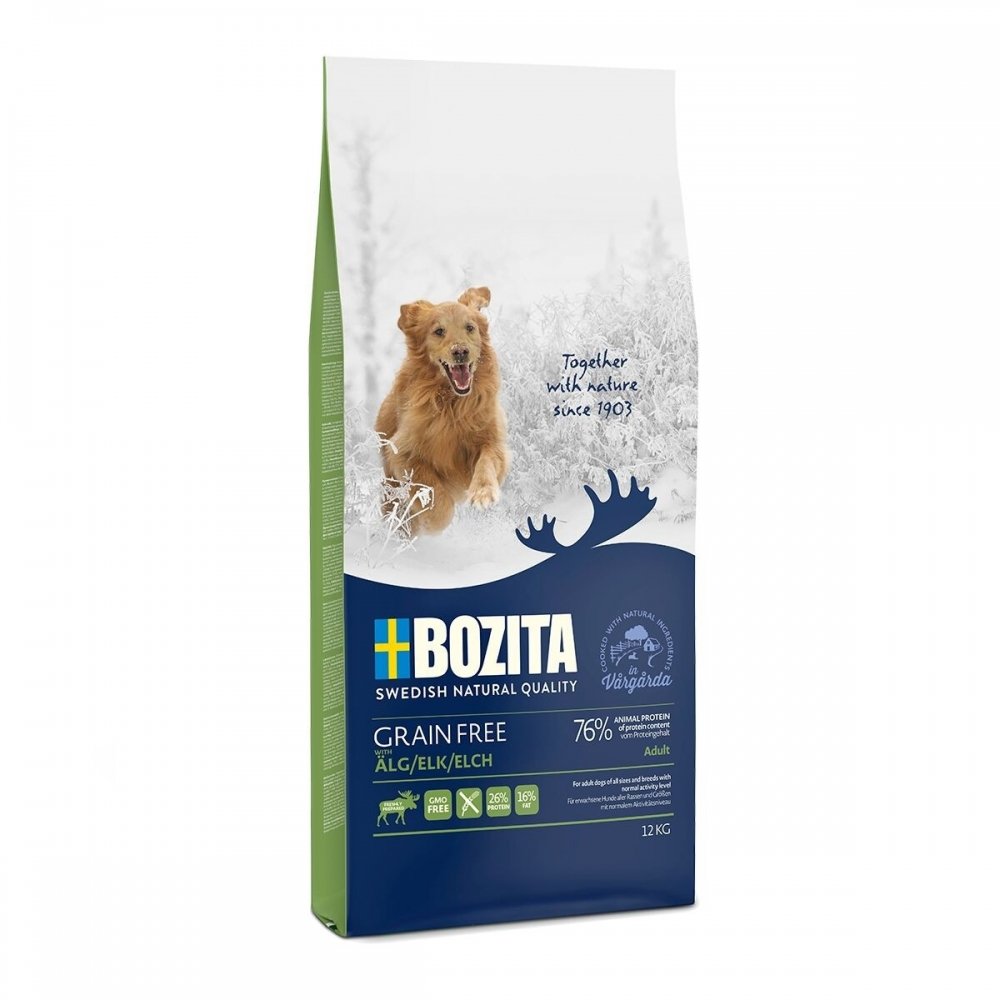 Bozita Grain Free Elk (12,5 kg) Hund - Hundemat - Kornfritt hundefôr