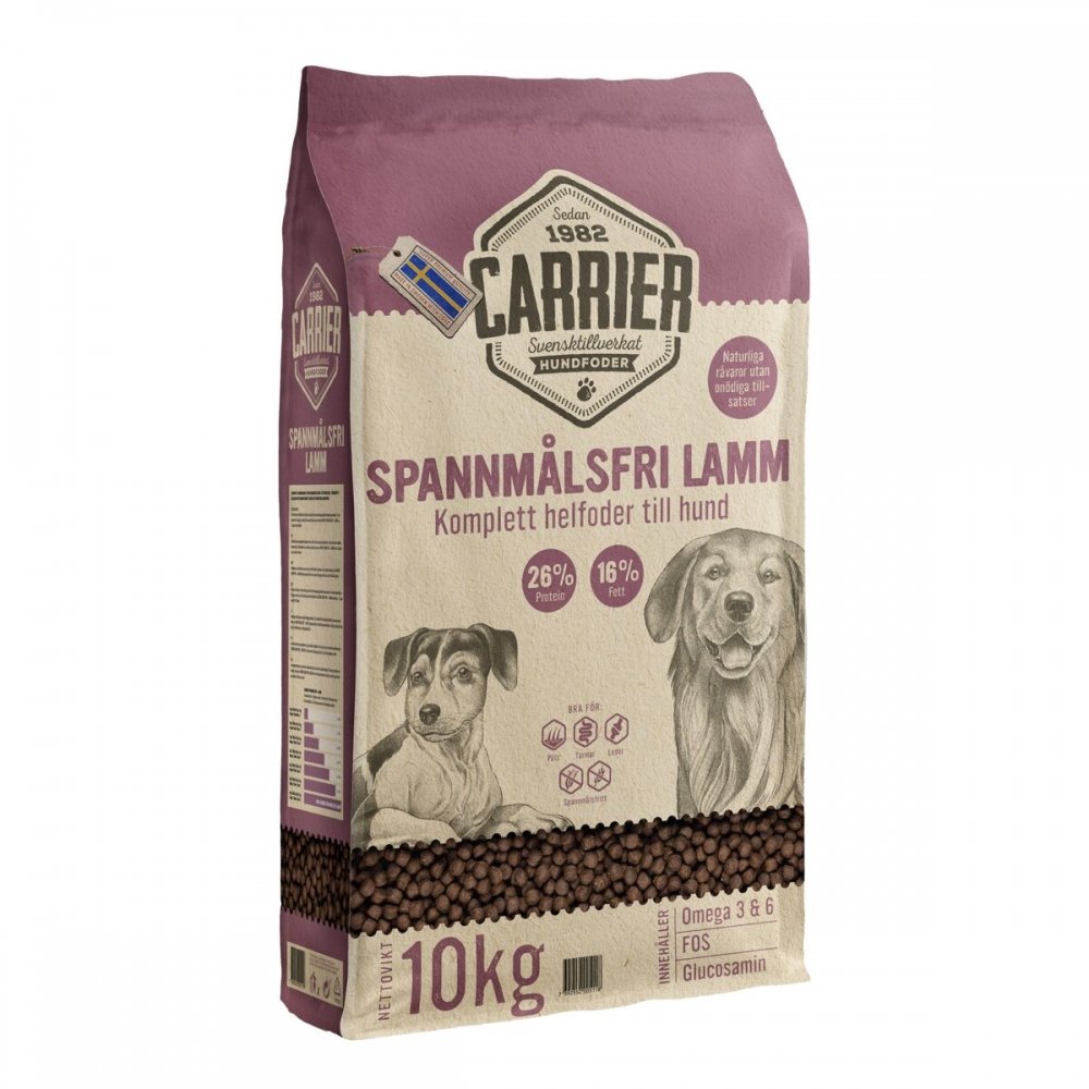 Carrier Kornfritt Lam (10 kg) Hund - Hundemat - Tørrfôr