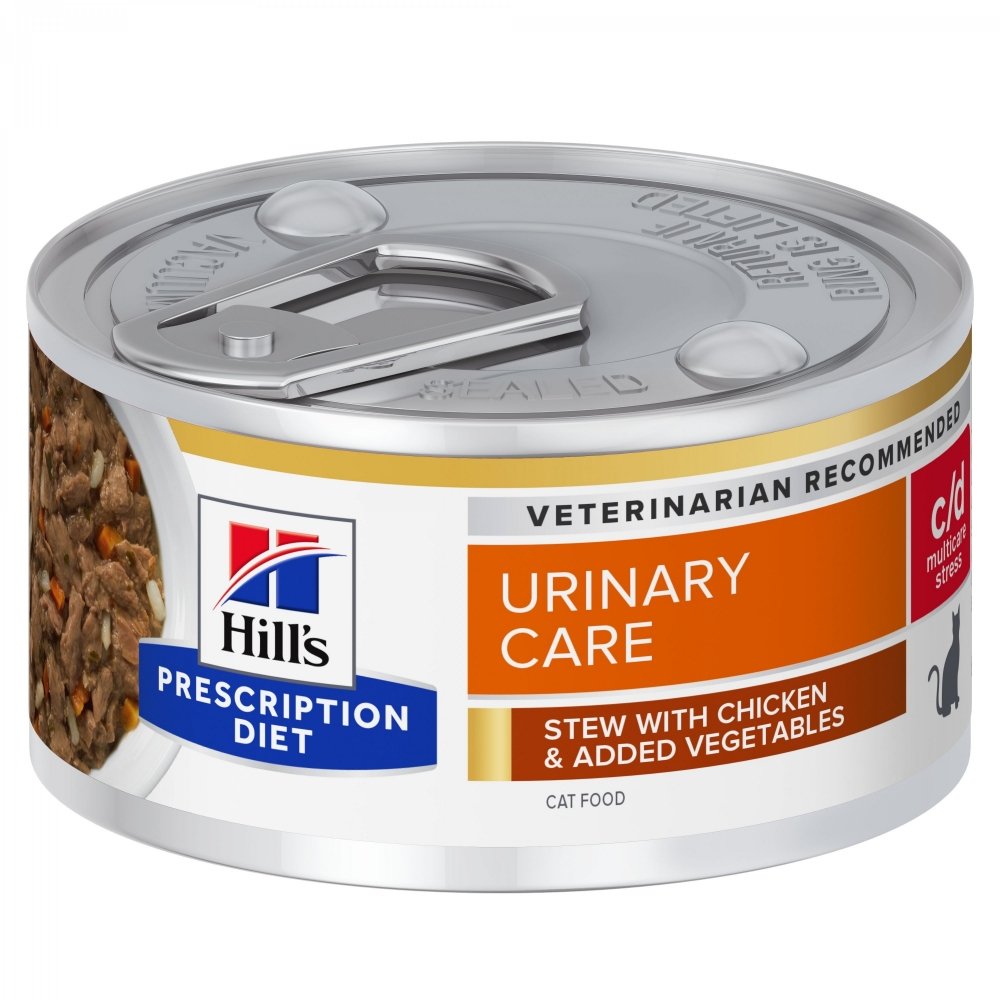Hill’s Perscription Diet Feline c/d Multicare Stress Urinary Care Stew Chicken & Vegetables 82 g Veterinærfôr til katt - Problem med urinveiene