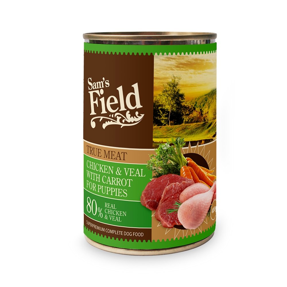 Sam&#39;s Field Puppy Chicken & Veal 400 g Hund - Hundemat - Våtfôr