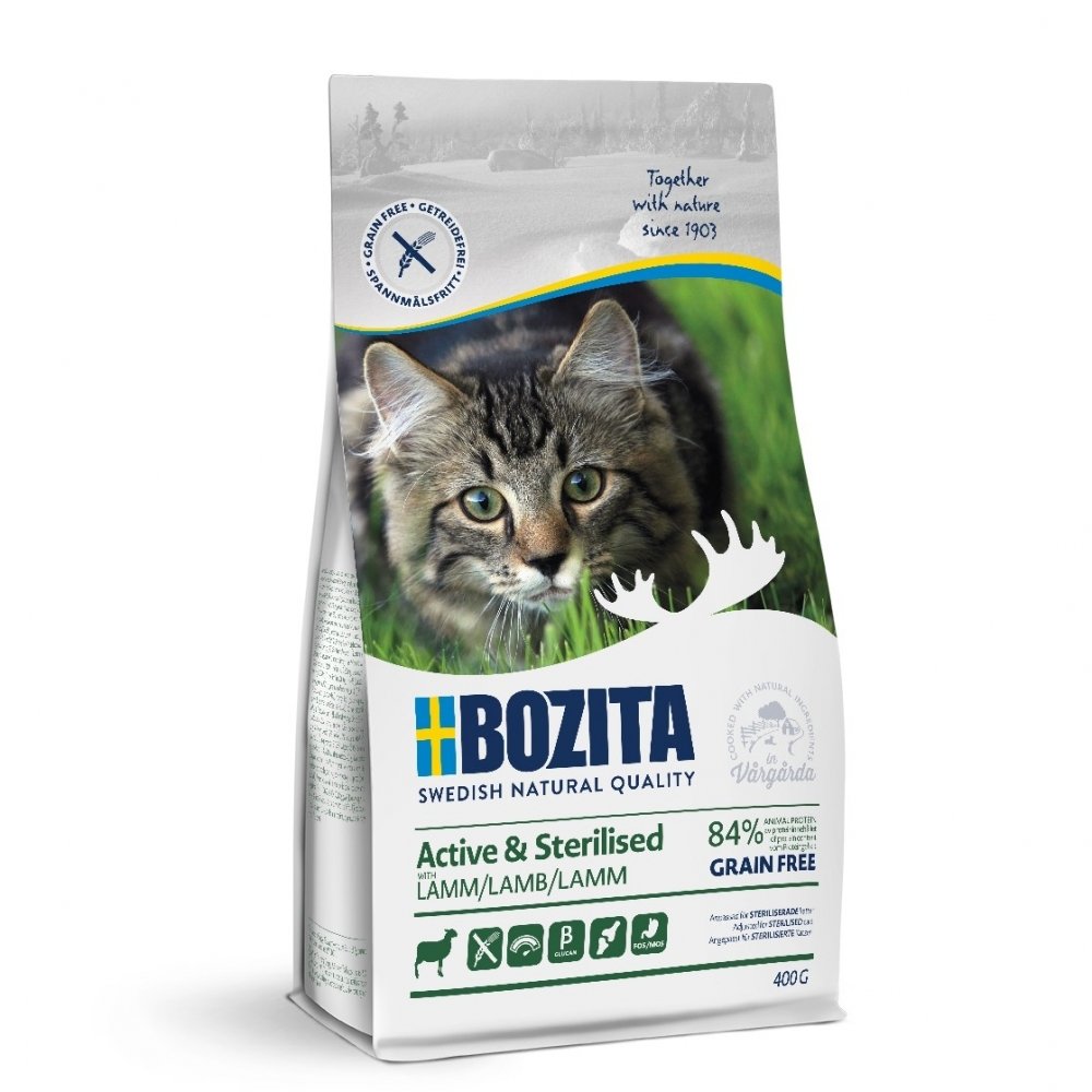 Bozita Active & Sterilised Grain free Lamb (400 g) Katt - Kattemat - Spesialfôr - Kattemat for sterilisert katt