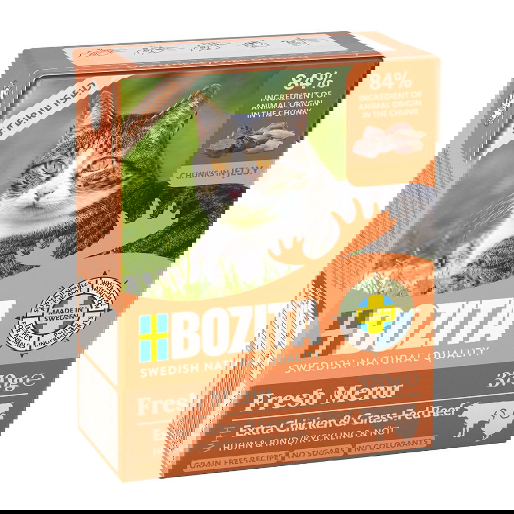 Bozita Sterilised Extra Kylling & Biff Bitar i gelé 370 g