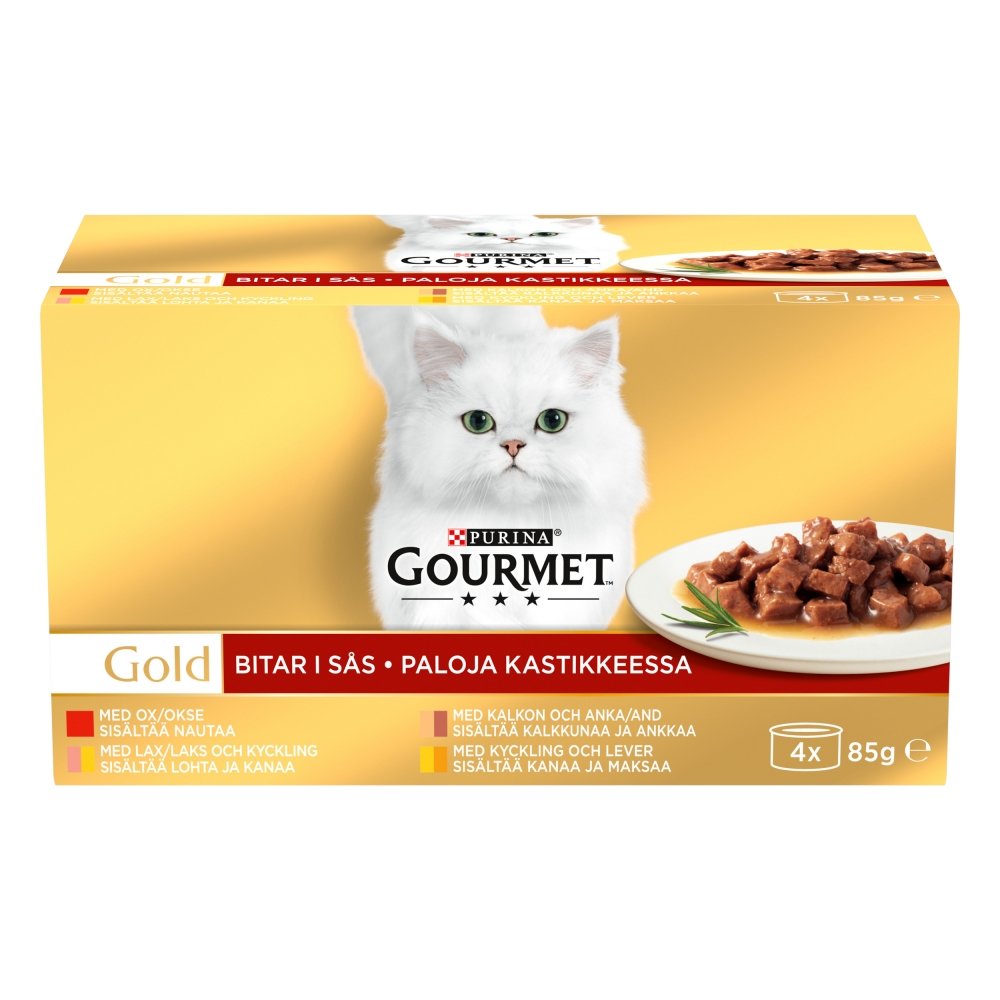 Gourmet Gold Sauce Selection 4 x 85 g Katt - Kattemat - Våtfôr