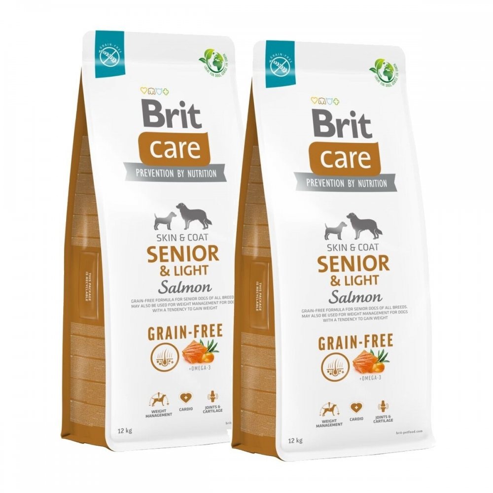 Bilde av Brit Care Dog Senior & Light Grain Free Salmon 2x12 Kg