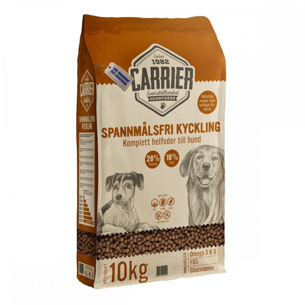 Carrier Kornfritt Kylling (10 kg) Hund - Hundemat - Tørrfôr