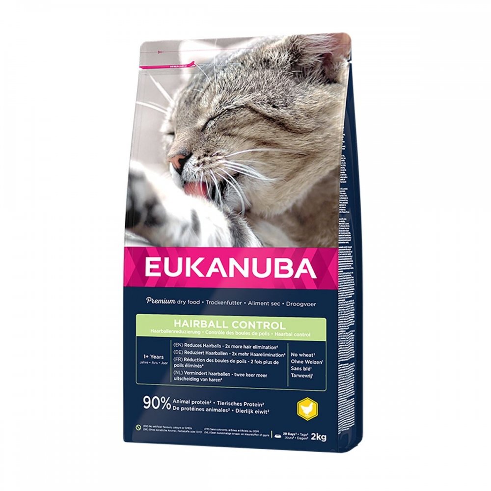 Eukanuba Cat Adult Hairball Control Chicken (2 kg) Katt - Kattemat - Tørrfôr