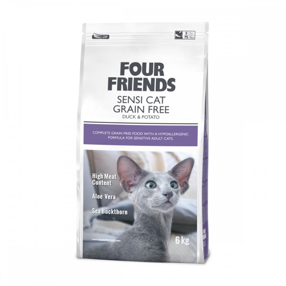 FourFriends Cat Sensi Cat Grain Free Duck & Potato (6 kg) Katt - Kattemat - Tørrfôr