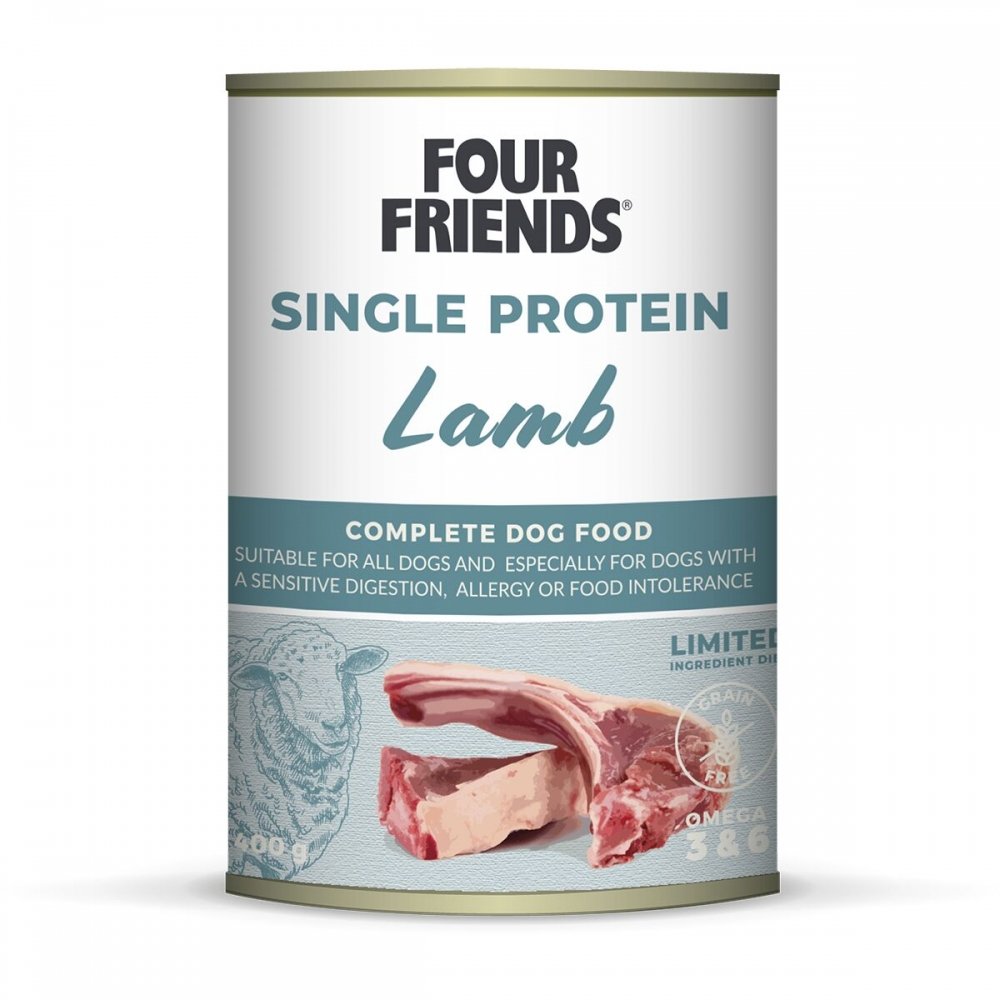 Four Friends Dog Single Protein Lamb 400 g Hund - Hundemat - Våtfôr