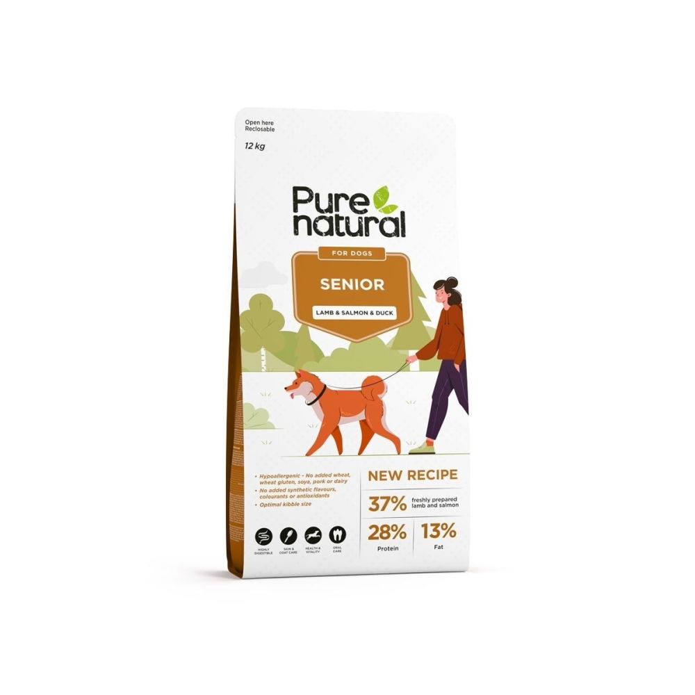 Bilde av Purenatural Dog Senior Lamb, Salmon & Duck (12 kg) - Alt til hunden