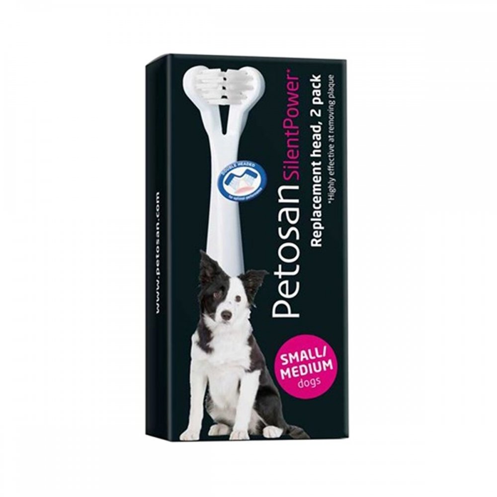 Petosan Utbyttbart tannbørstehode 2 pakk (L) Hund - Hundehelse
