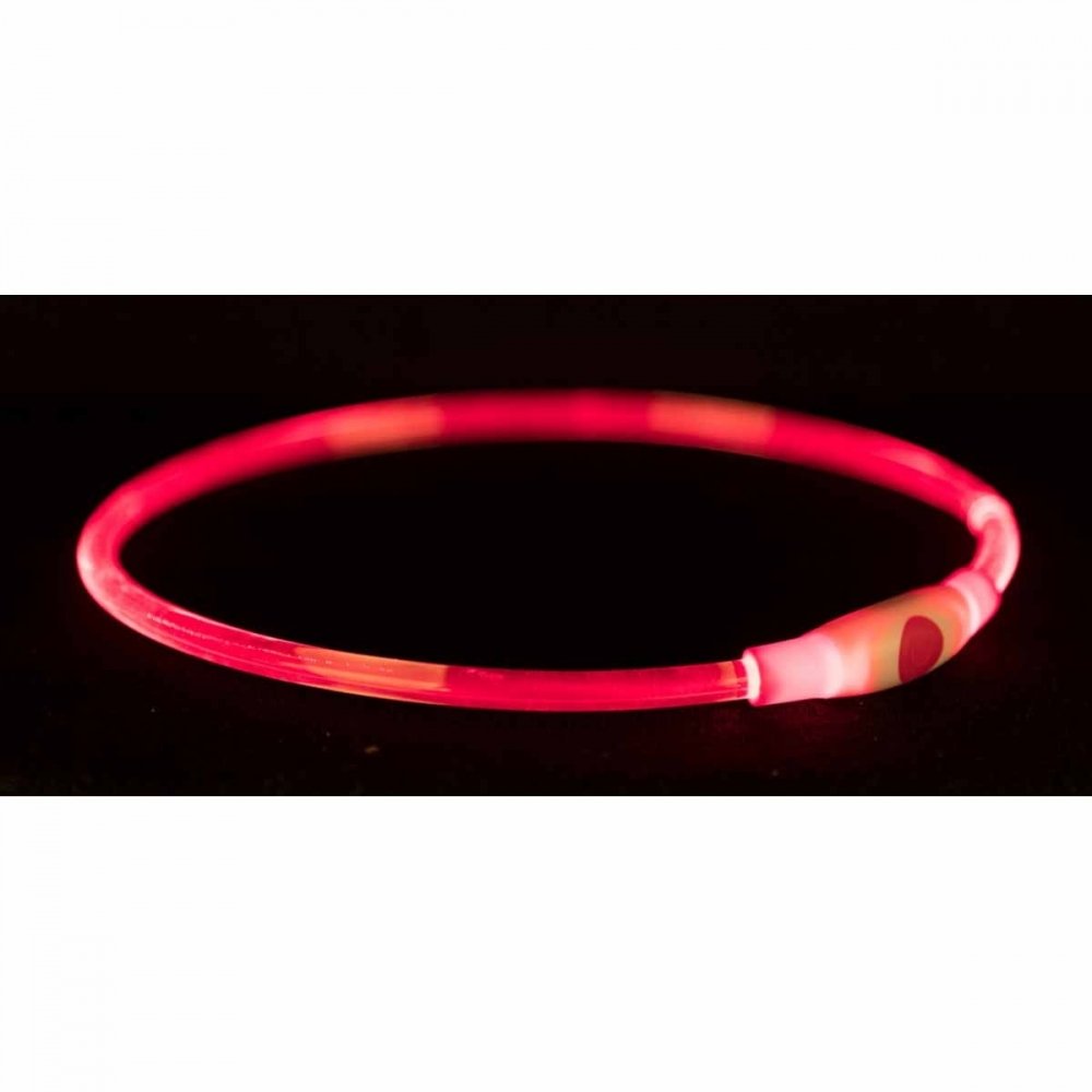 Trixie USB Flash Light Ring S-M: 40 cm/ø 8 mm Red