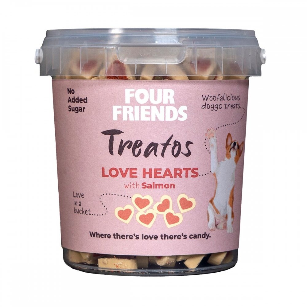 Four Friends Treatos Love Hearts 500 g Hund - Hundegodteri - Godbiter til hund