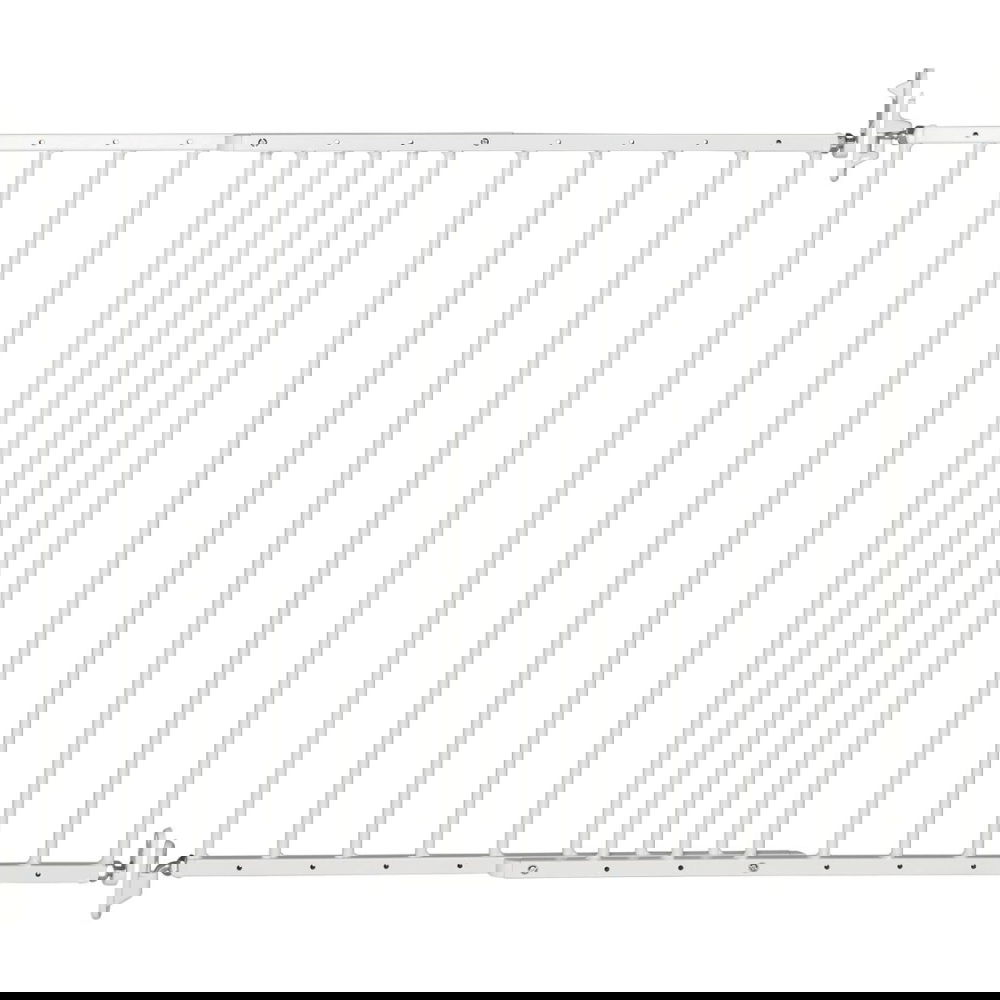 DogSpace Lucky Hundegrind Utdragbar Hvit 62,5-106,8x72,5 cm