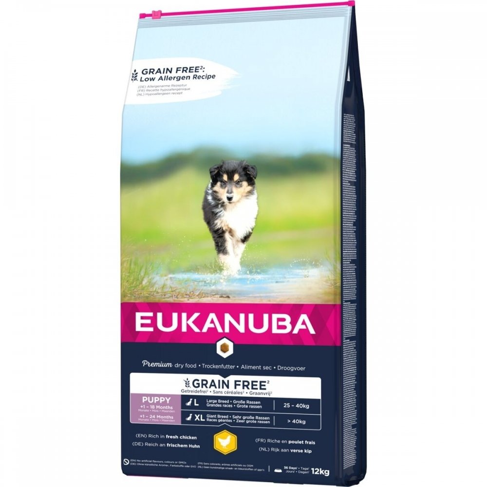 Eukanuba Puppy Grain Free Large & Giant Chicken (12 kg) Valp - Valpefôr - Tørrfôr til valp