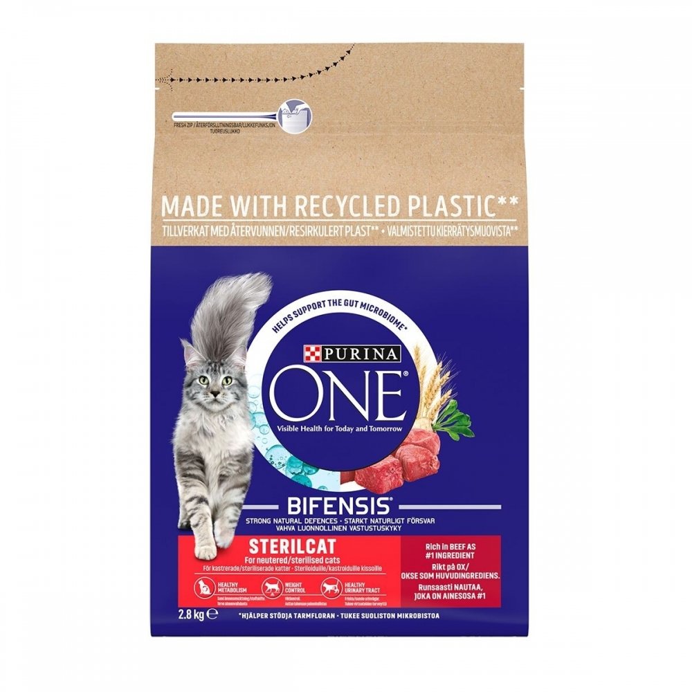 Purina ONE Sterilcat Adult Okse & Hvete (2,8 kg) Katt - Kattemat - Tørrfôr