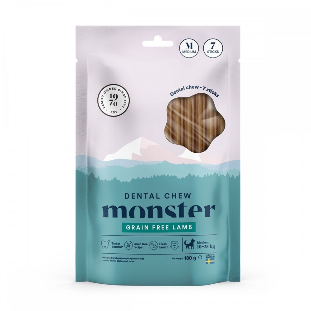 Monster Dog Dental Chew Lamb Medium (7-pack)