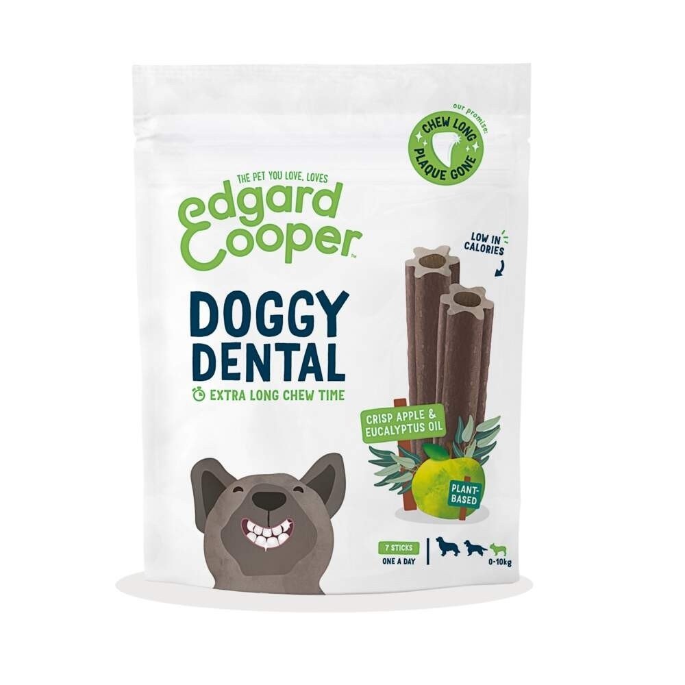 Bilde av Edgard & Cooper Doggy Dental Tyggepinner Eple & Eukalyptus 7-pack (s)