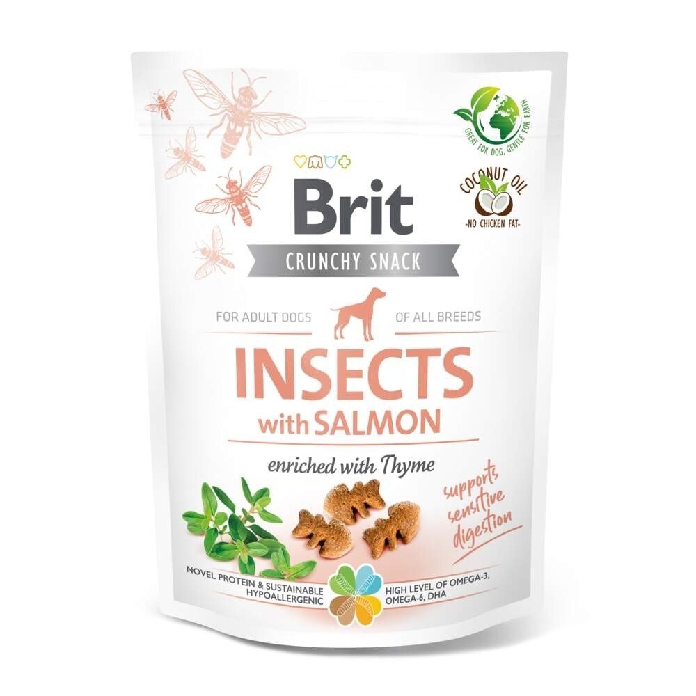 Bilde av Brit Care Crunchy Snack Insects Salmon 200 G
