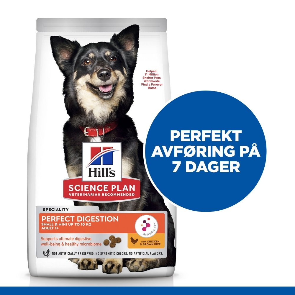 Hill's Science Plan Dog Adult 1+ Small & Mini Perfect Digestion Chicken & Brown Rice (6 kg)