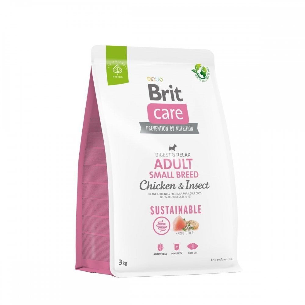 Brit Care Dog Adult Sustainable Small Breed Chicken & Insect (3 kg) Hund - Hundemat - Tørrfôr