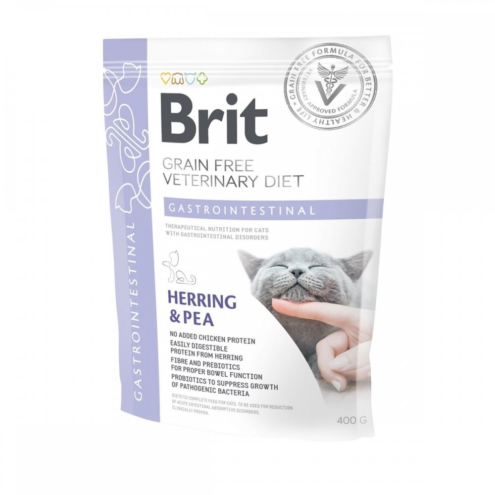 Brit Veterinary Diet Cat Gastrointestinal Grain Free (400 g) Veterinærfôr til katt - Mage-  & Tarmsykdom