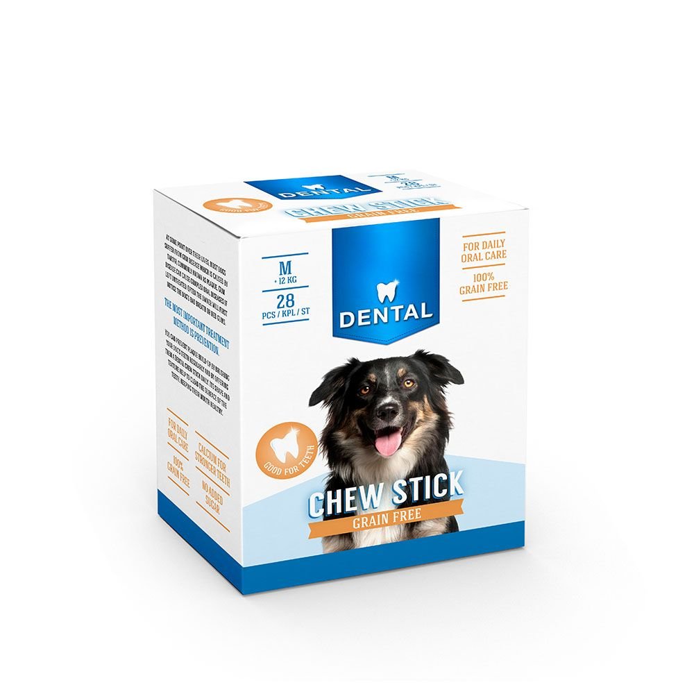 Dental Kornfri Tyggeben Multipakk Medium (28-pack) Hund - Hundegodteri - Tyggepinner