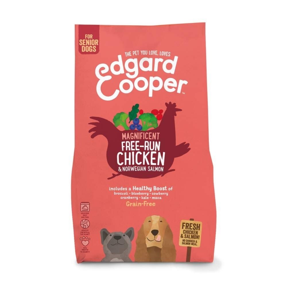 Edgard & Cooper Dog Senior Grain-Free Kylling & Laks (2,5 kg) Hund - Hundemat - Seniorfôr til hund