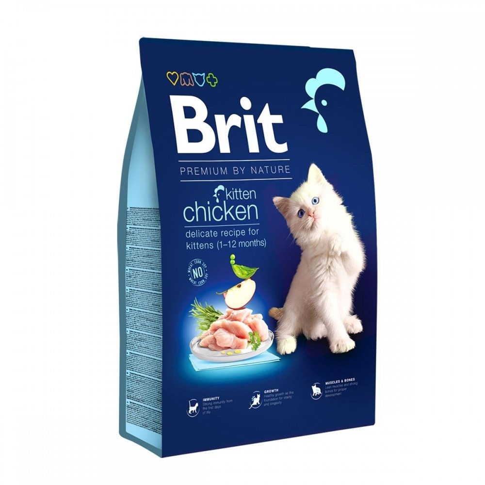 Brit Premium By Nature Kitten Chicken (8 kg) Katt - Kattemat - Tørrfôr