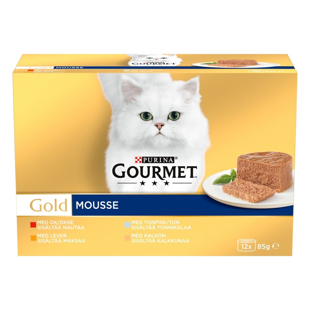 Gourmet Gold Mousse Selection 4x85 g Katt - Kattemat - Våtfôr